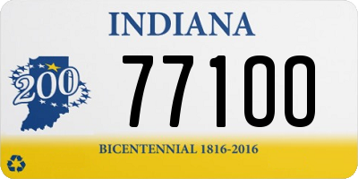 IN license plate 771OO