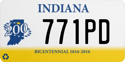IN license plate 771PD