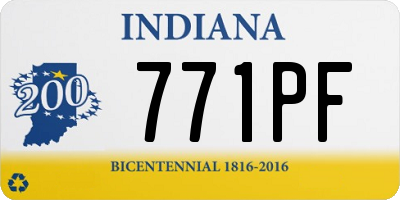 IN license plate 771PF