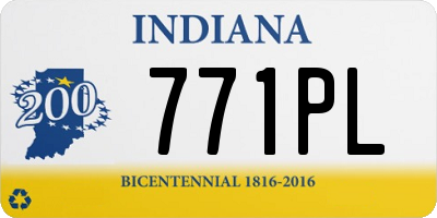 IN license plate 771PL