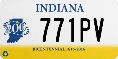 IN license plate 771PV