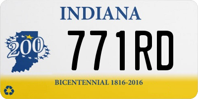 IN license plate 771RD