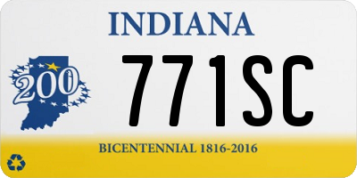 IN license plate 771SC