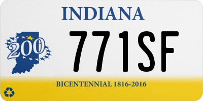 IN license plate 771SF