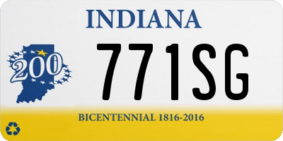 IN license plate 771SG