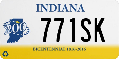 IN license plate 771SK