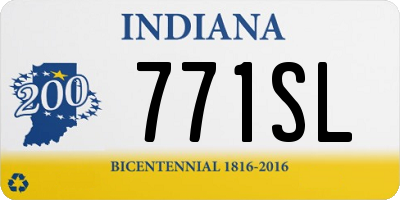 IN license plate 771SL