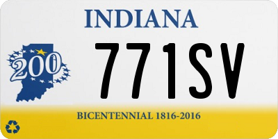 IN license plate 771SV