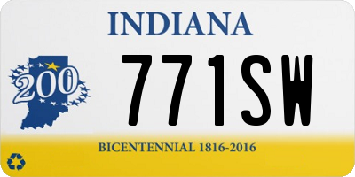 IN license plate 771SW