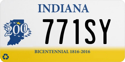 IN license plate 771SY