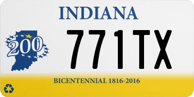 IN license plate 771TX