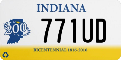 IN license plate 771UD