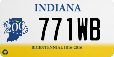 IN license plate 771WB