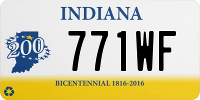 IN license plate 771WF