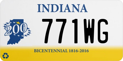 IN license plate 771WG
