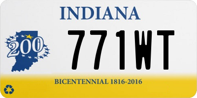 IN license plate 771WT