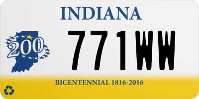IN license plate 771WW