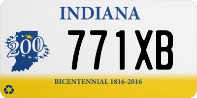 IN license plate 771XB