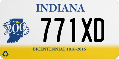 IN license plate 771XD