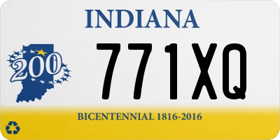 IN license plate 771XQ