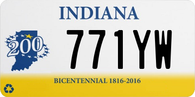 IN license plate 771YW