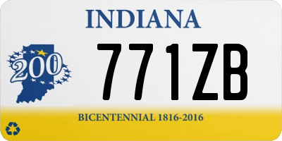 IN license plate 771ZB