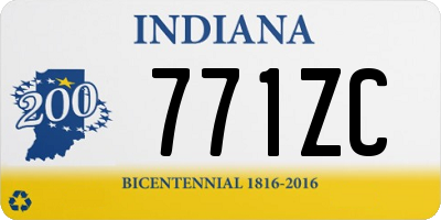 IN license plate 771ZC