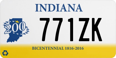 IN license plate 771ZK