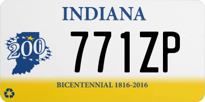 IN license plate 771ZP