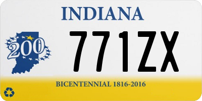 IN license plate 771ZX