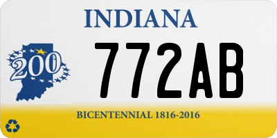 IN license plate 772AB
