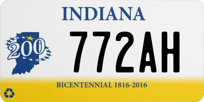 IN license plate 772AH