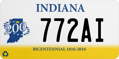 IN license plate 772AI