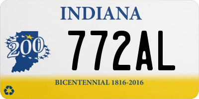 IN license plate 772AL