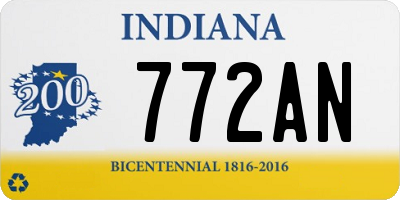 IN license plate 772AN