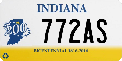 IN license plate 772AS