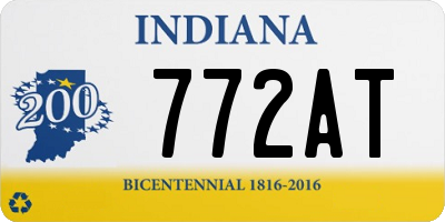 IN license plate 772AT