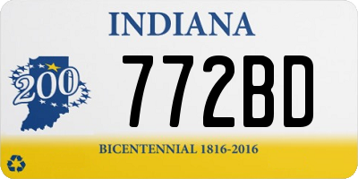 IN license plate 772BD