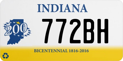 IN license plate 772BH