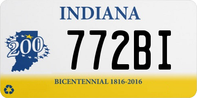 IN license plate 772BI