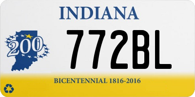 IN license plate 772BL