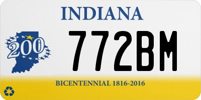 IN license plate 772BM