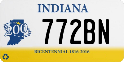 IN license plate 772BN