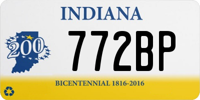 IN license plate 772BP