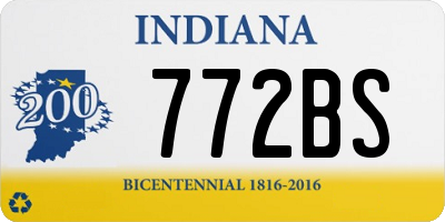 IN license plate 772BS