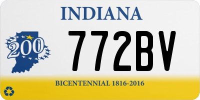 IN license plate 772BV