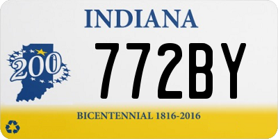 IN license plate 772BY