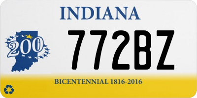 IN license plate 772BZ