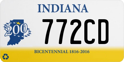 IN license plate 772CD