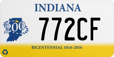 IN license plate 772CF